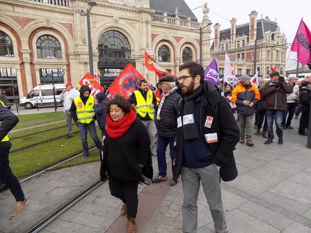 Manifestation du 16 novembre à Valenciennes contre les ordonnances Macron